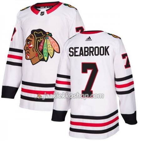 Nainen NHL Chicago Blackhawks Pelipaita Brent Seabrook 7 Adidas 2017-2018 Valkoinen Authentic